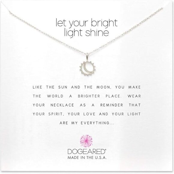 Dogeared Let Your Bright Light Shine Reminder 16"-18" Necklace (Sterling Silver) - Picture 1 of 2